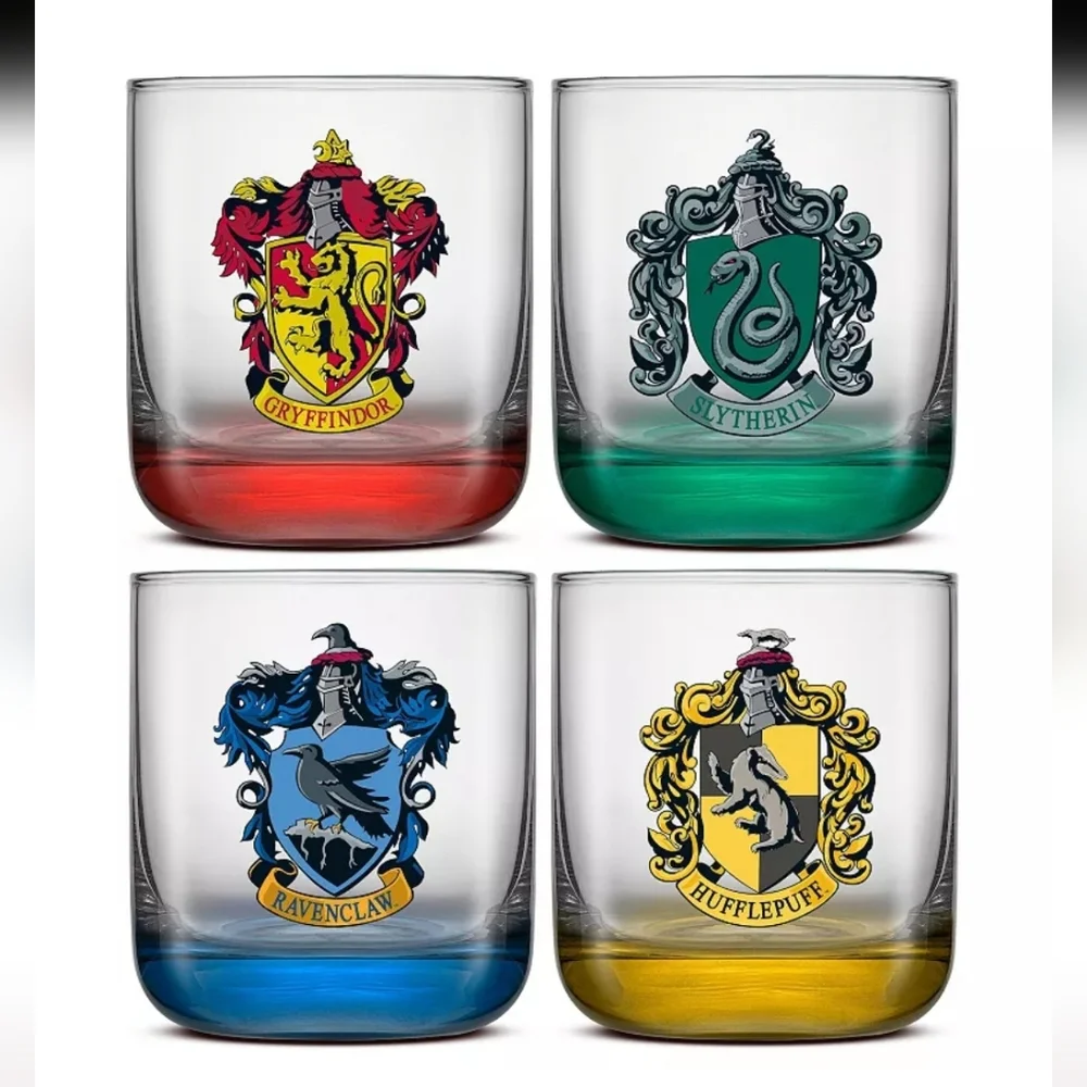 JoyJolt Harry Potter House Pride Glass Set of 4